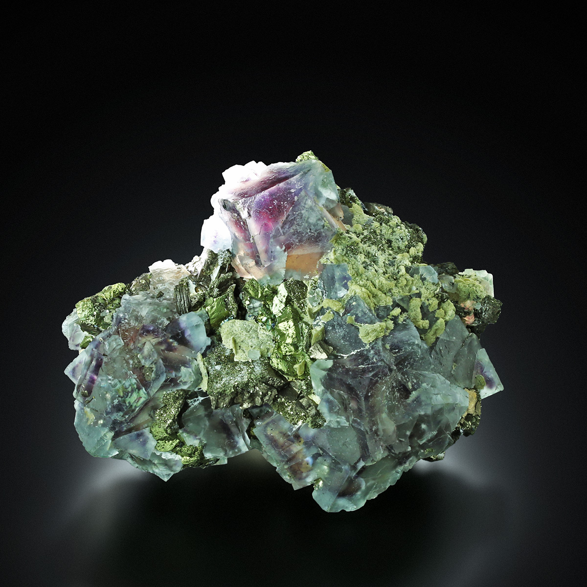 Fluorite With Arsenopyrite & Chalcopyrite