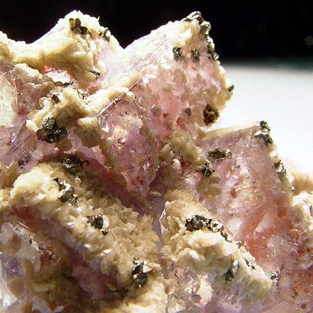 Fluorite Siderite & Chalcopyrite