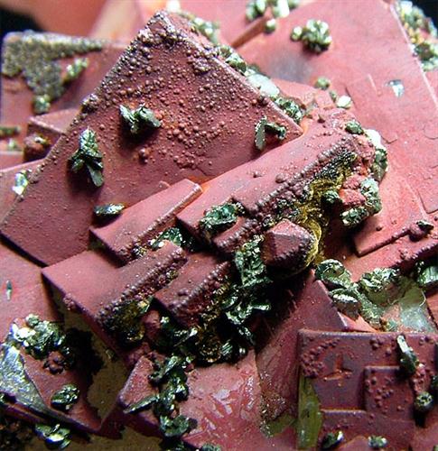 Fluorite With Hematite Pyrite & Goethite
