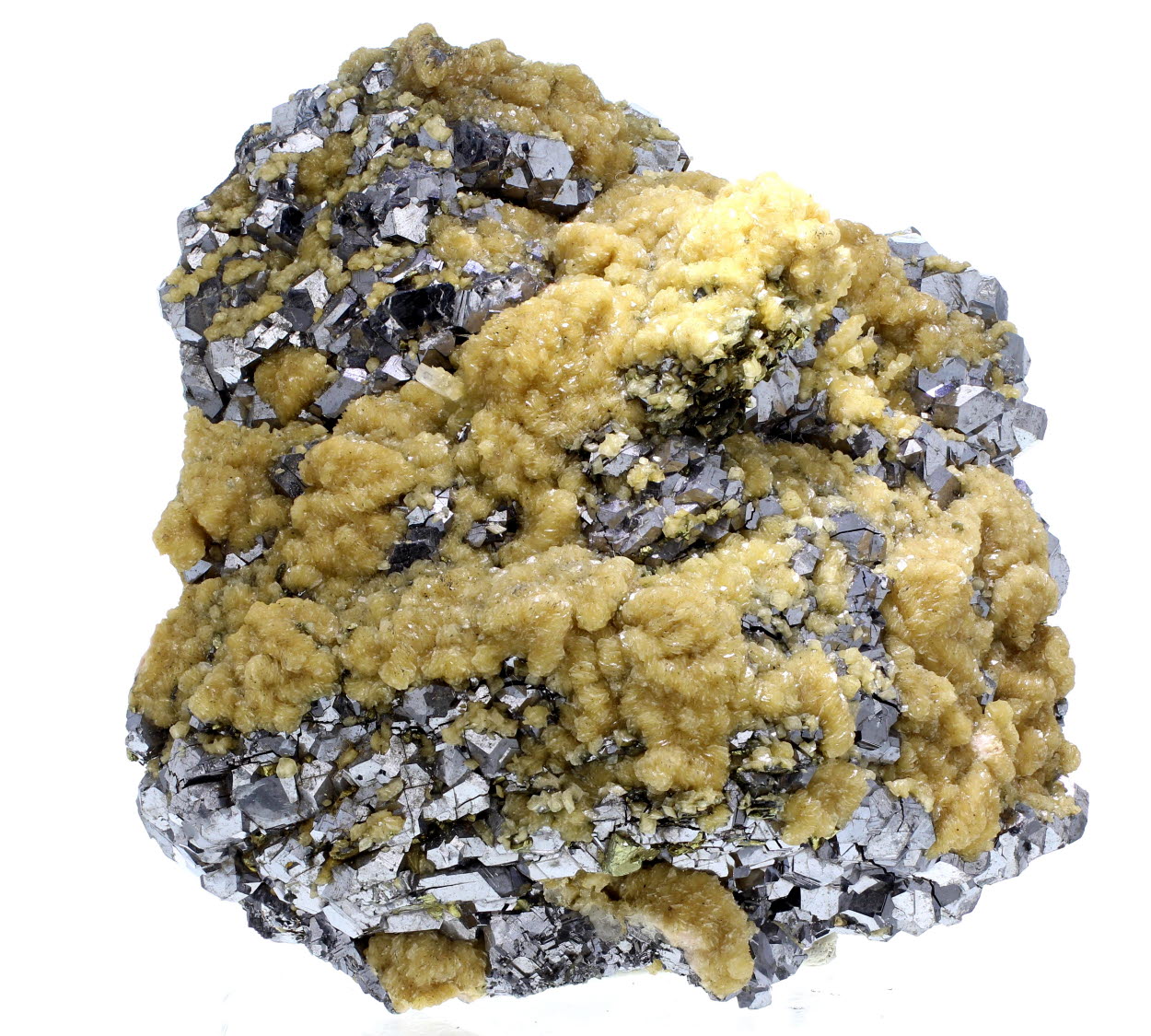 Galena Psm Pyrrhotite & Siderite With Chalcopyrite