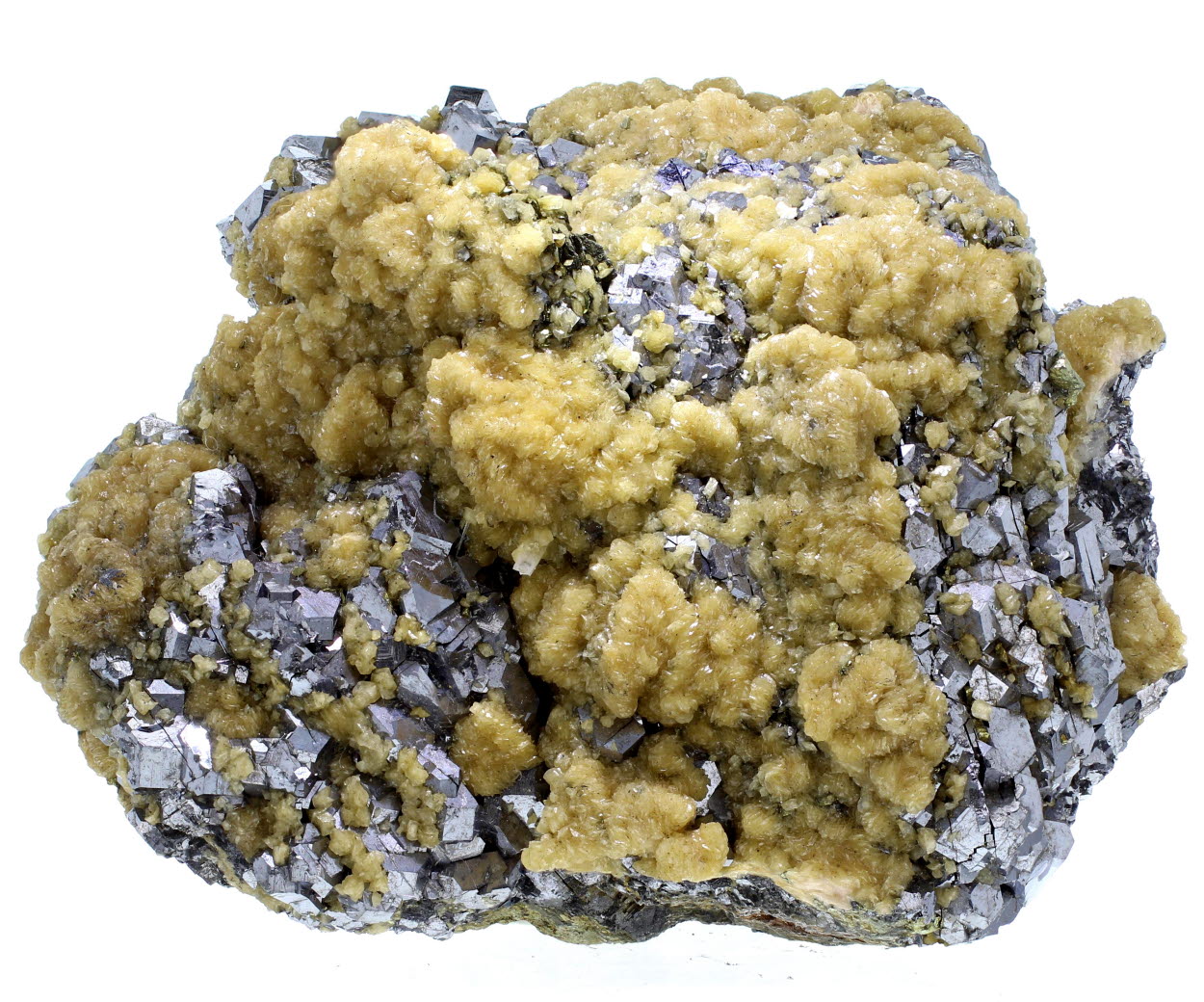 Galena Psm Pyrrhotite & Siderite With Chalcopyrite