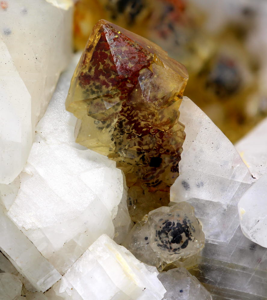 Sceptre Quartz With Calcite