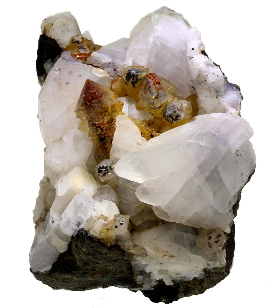 Sceptre Quartz With Calcite