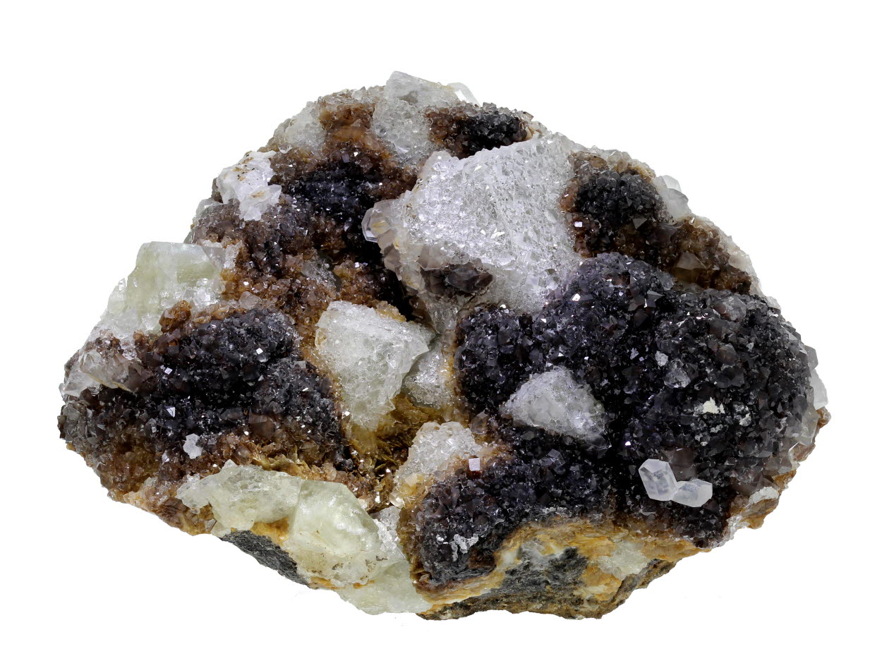 Fluorite Siderite & Quartz With Calcite