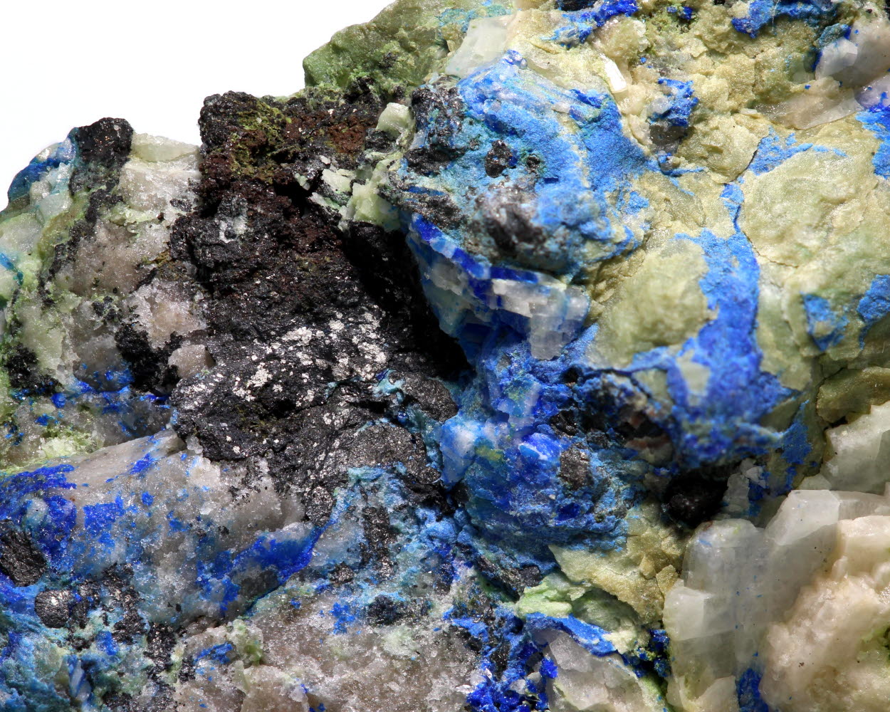 Quetzalcoatlite Hessite Native Silver & Azurite