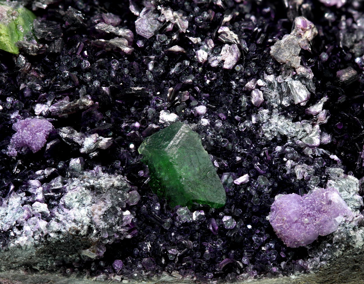 Chromian Titanite Amesite & Chamosite On Stichtite