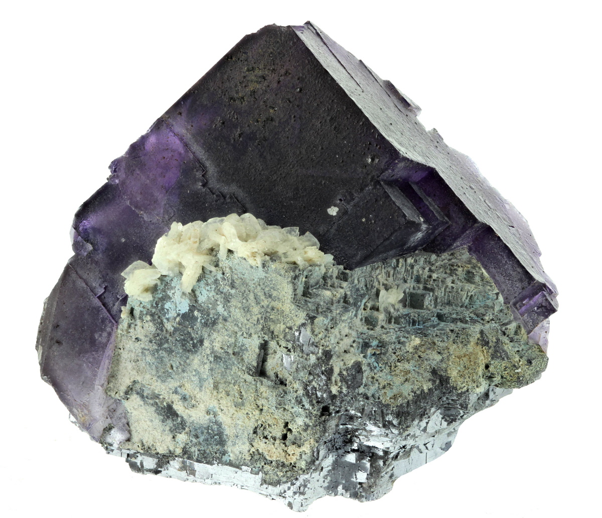 Fluorite On Galena