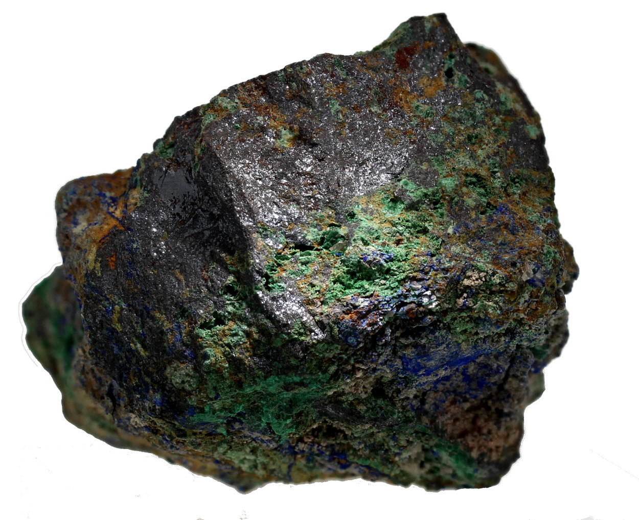 Chalcocite With Malachite & Azurite