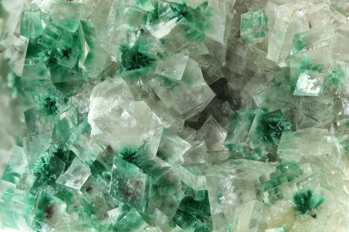 Calcite With Malachite Inclusions