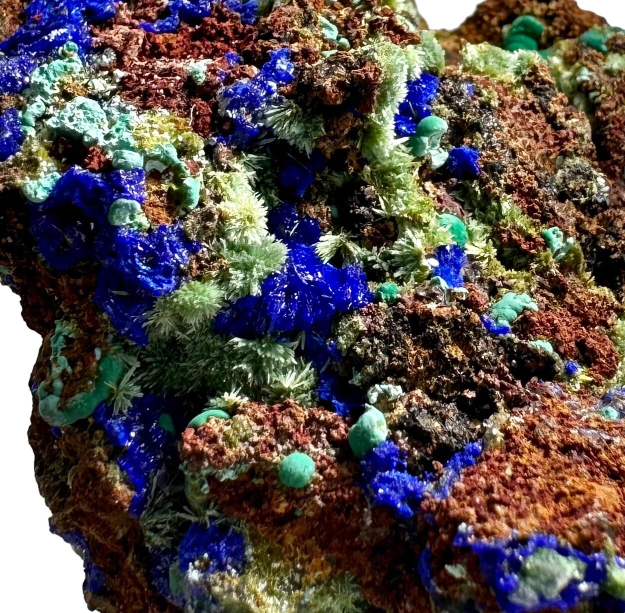 Azurite & Malachite With Olivenite