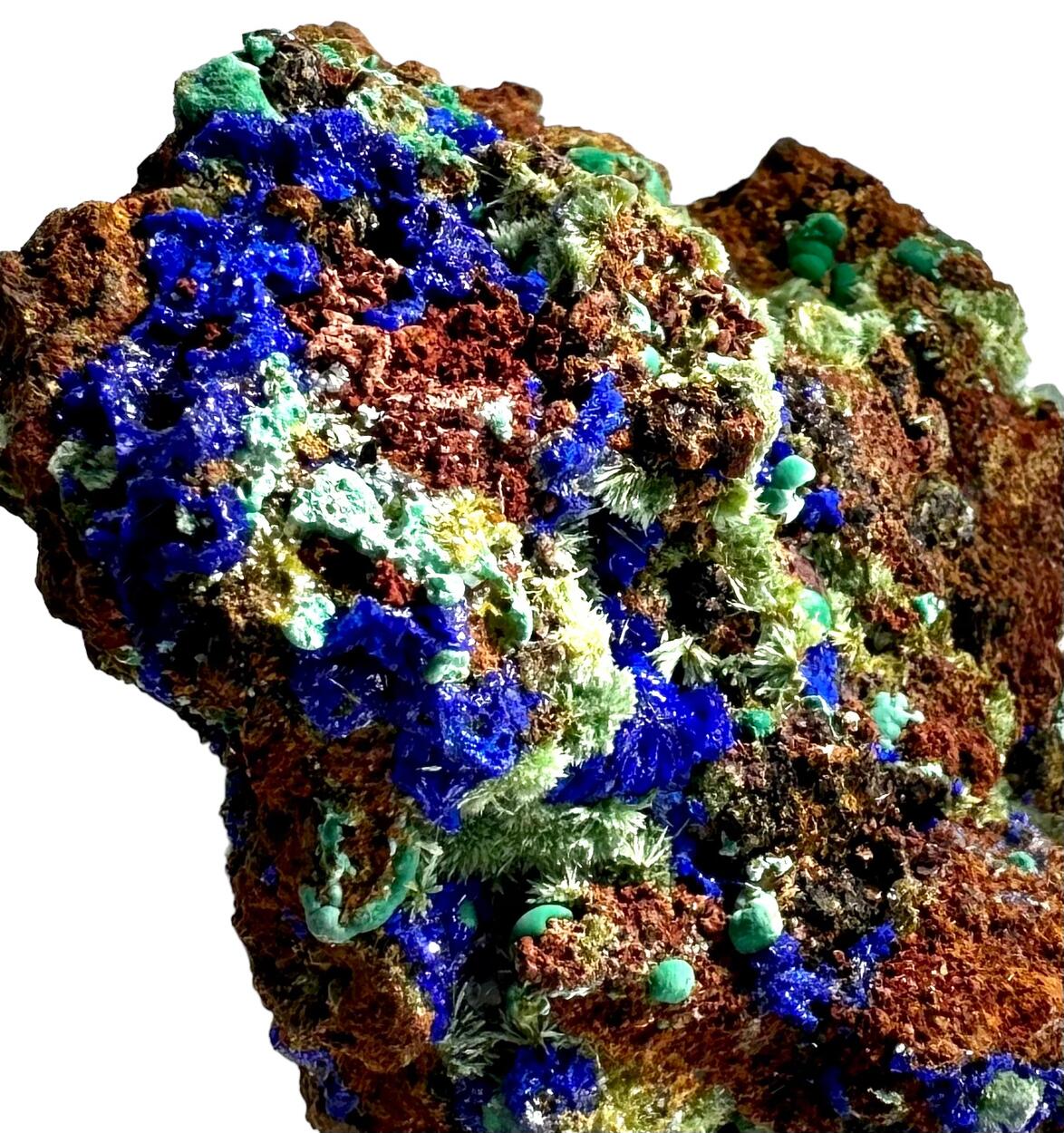 Azurite & Malachite With Olivenite