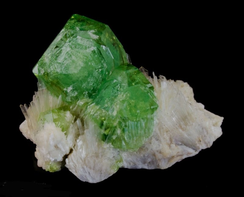 Andradite Var Demantoid With Wollastonite