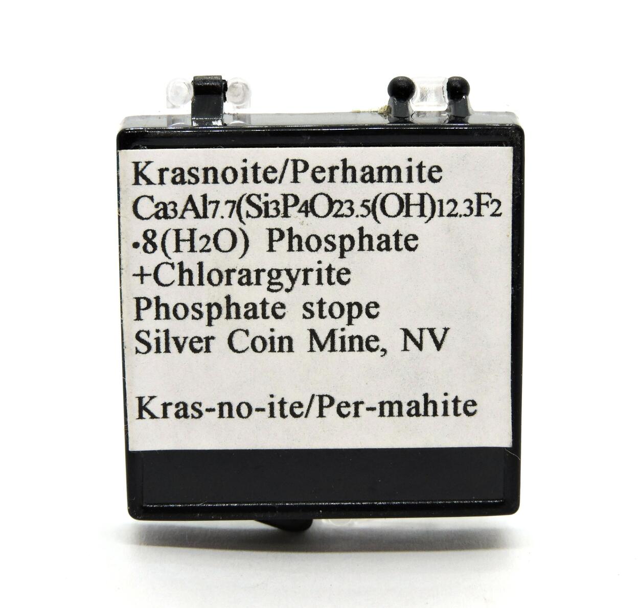 Krásnoite & Perhamite & Chlorargyrite & Zinclipscombite