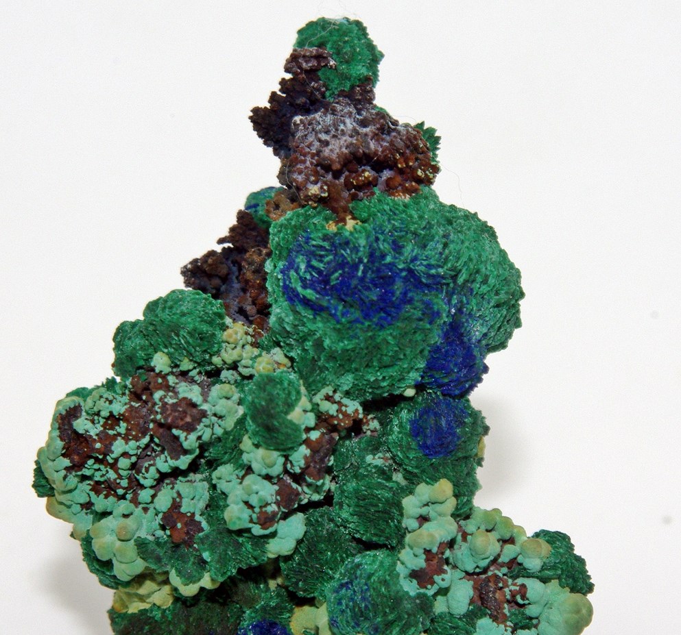 Azurite With Malachite