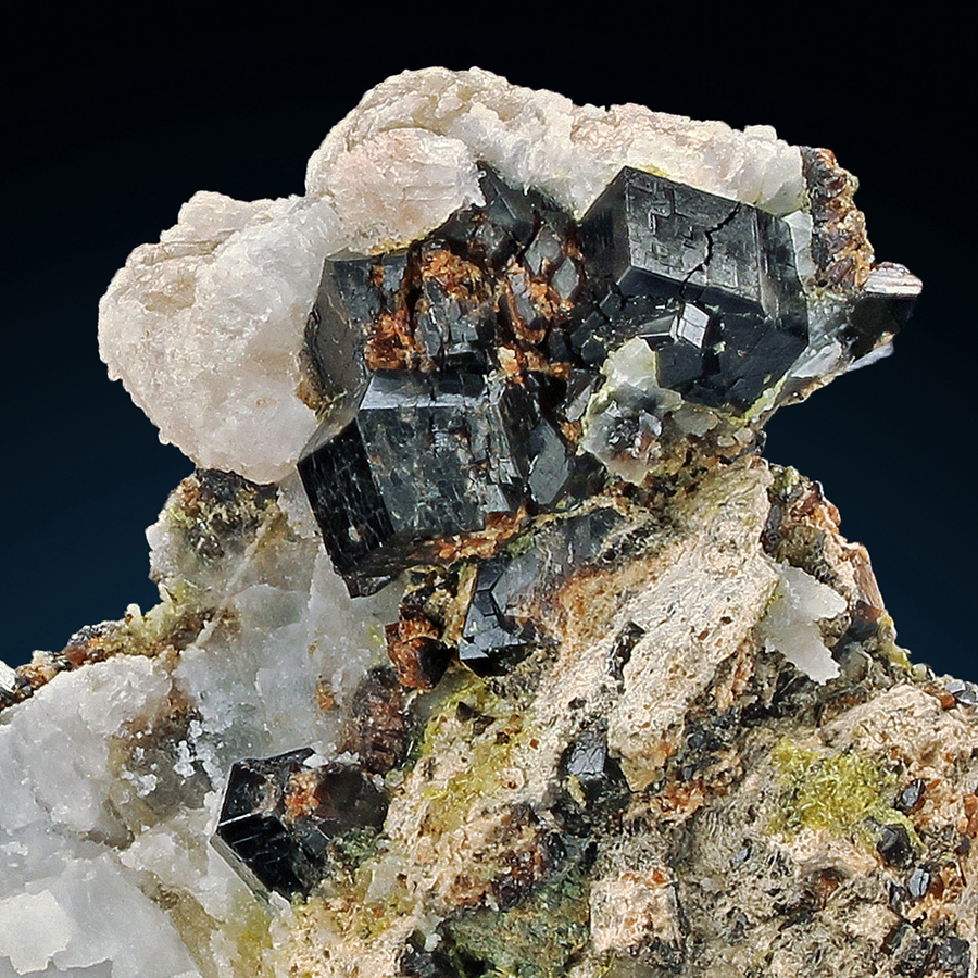 Andradite With Calcite & Epidote & Actinolite