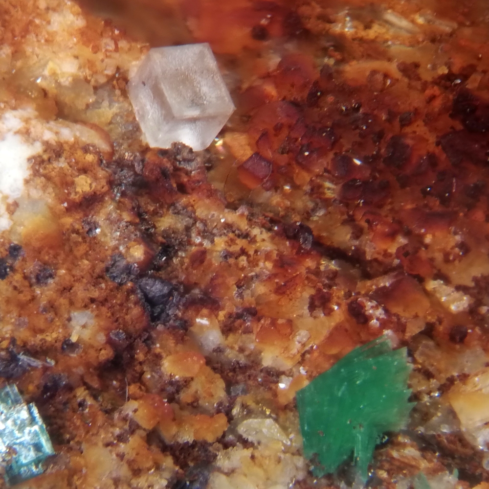 Zeunerite & Fluorite