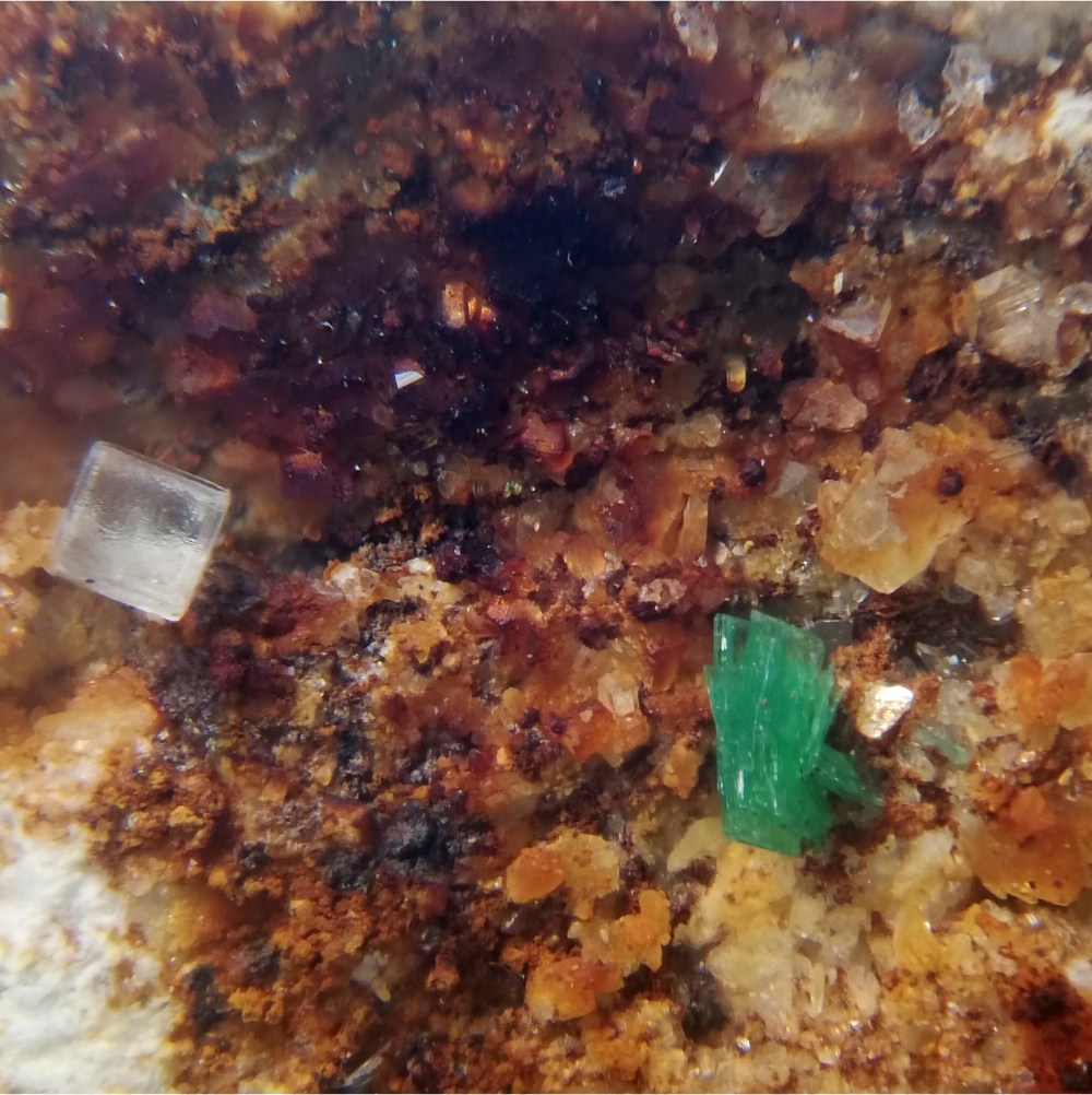 Zeunerite & Fluorite