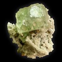 Fluorite With Quartz & Pyrite