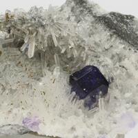 Fluorite On Quartz With Pyrite