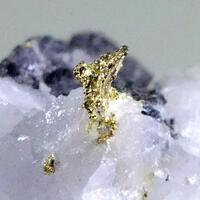 Native Gold & Sphalerite On Quartz