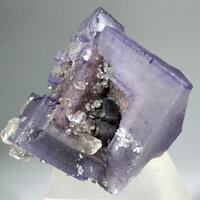 Fluorite With Galena & Calcite