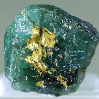 Native Gold On Emerald