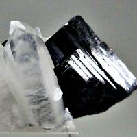 Hübnerite On Rock Crystal