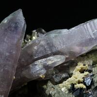 Amethyst With Chalcopyrite Pyrite Sphalerite & Siderite