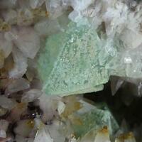 Fluorite On Calcite