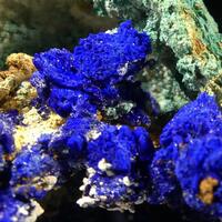 Azurite With Malachite