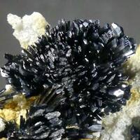 Stibnite With Baryte & Dolomite