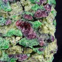 Pyrope & Chromian Diopside In Forsterite