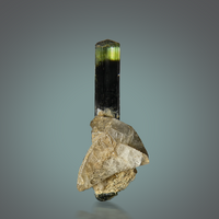Tourmaline With Mica On Albite