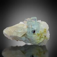 Aquamarine With Quartz