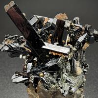 Aegirine On Smoky Quartz With Zircon & Albite