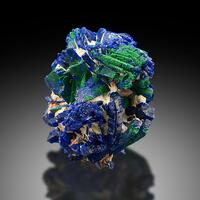 Azurite With Malachite