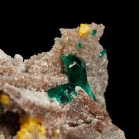 Dioptase On Quartz