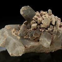 Spessartine Microcline & Smoky Quartz