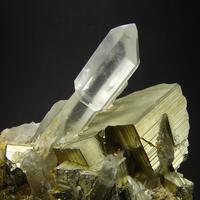 Sceptre Quartz On Pyrite