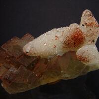 Quartz Psm Calcite On Fluorite