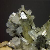 Calcite On Rock Crystal