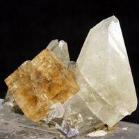 Fluorite On Calcite