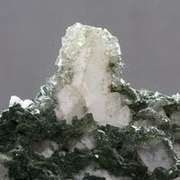 Prehnite & Chlorite On Albite