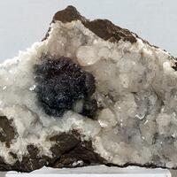 Pyrolusite On Calcite