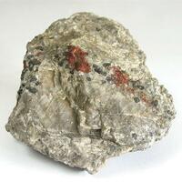 Zincite With Franklinite & Calcite