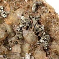 Ferroan Magnesite Var Mesitine Spar With Pyrite & Chalcopyrite