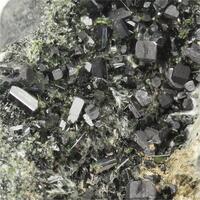 Pyroxene Group With Calcite