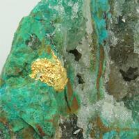 Gold With Chrysocolla & Atacamite & Quartz