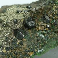 Uvarovite With Pyrrhotite & Diopside