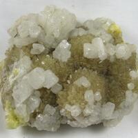 Celestine On Calcite & Sulphur